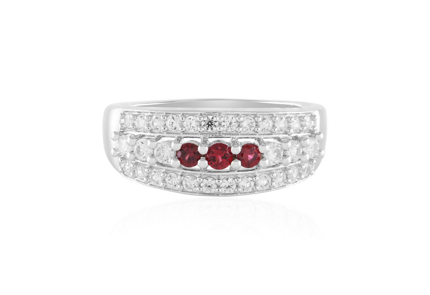 Cavill Silberring Cavill Spinell Ring 0,915 ct Sterlingsilber platiert Rot Damen (1-tlg) von Cavill