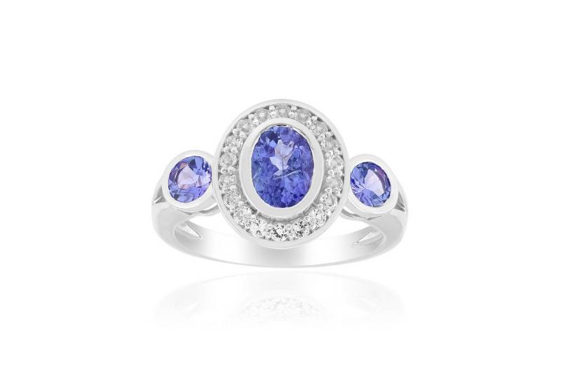 Cavill Silberring Cavill Ring 925 Sterling Silber mit 1,54 ct Tansanit und Zirkon Damen (1-tlg) von Cavill