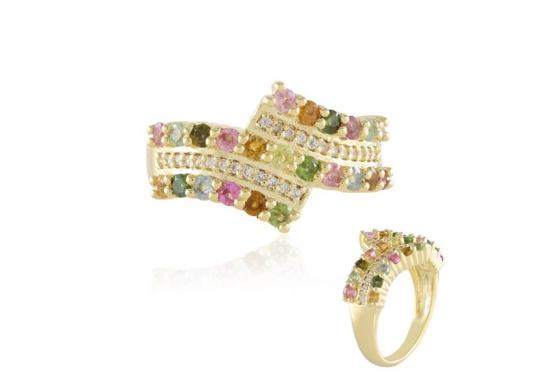 Cavill Silberring Turmalin Ring 0,91 ct aus vergoldetem 925 Sterling Silber Damen (1-tlg) von Cavill