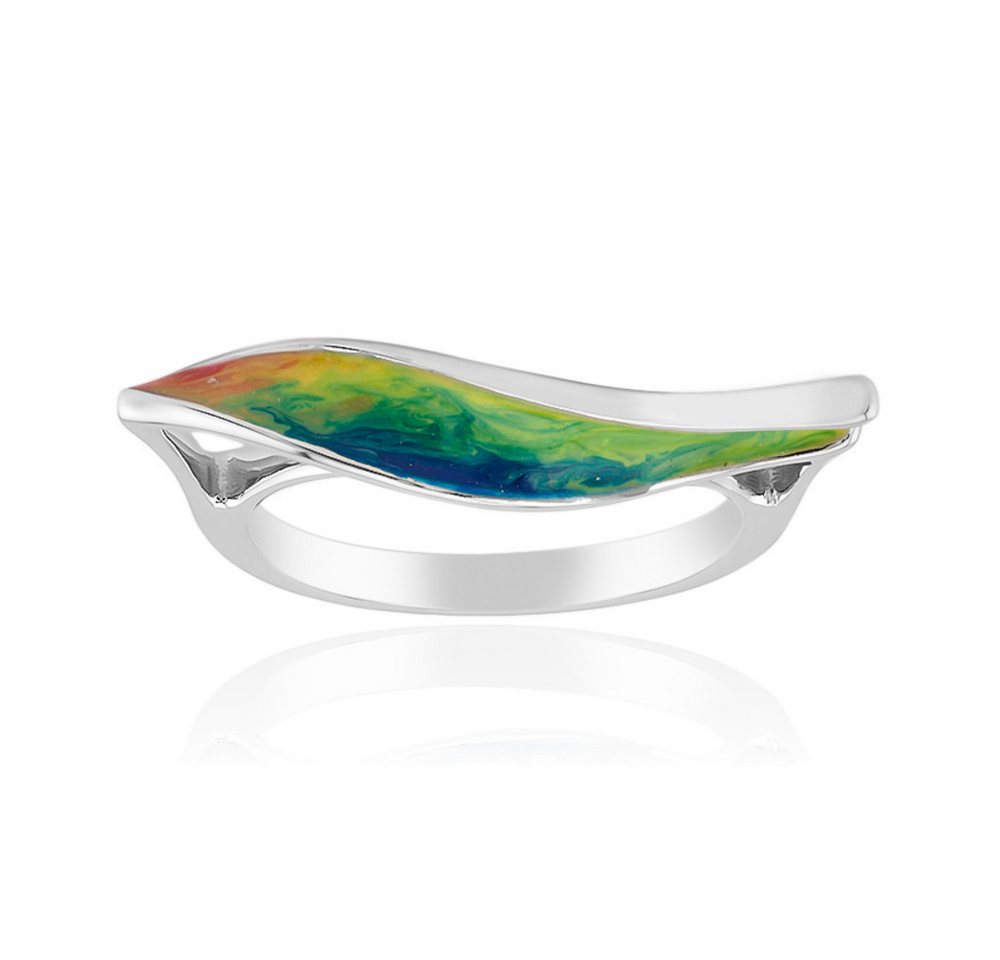 Cavill Silberring Cavill Ring Sterlingsilber 925 plattiert Wellendesign Damen 21x24 mm (1-tlg) von Cavill