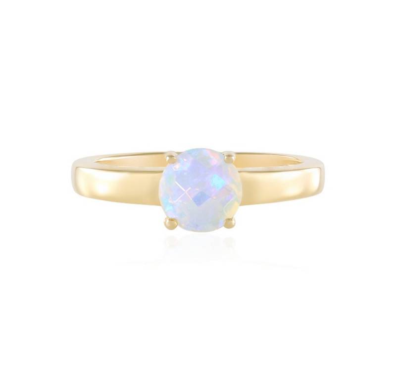 Cavill Solitärring Cavill Ring 0,54 ct Welo Opal, vergoldetes 925 Silber, elegant (1-tlg) von Cavill