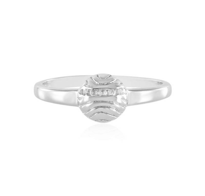 Cavill Silberring Zirkon-Silberring, platinbeschichtet, 0,08 ct Zirkone, elegant (1-tlg) von Cavill