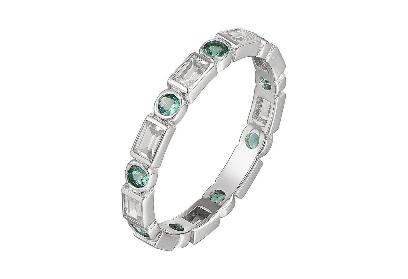 Cavill Silberring Cavill Silberring Damen mit 1,08 ct Smaragden & Zirkon Baguette (1-tlg) von Cavill