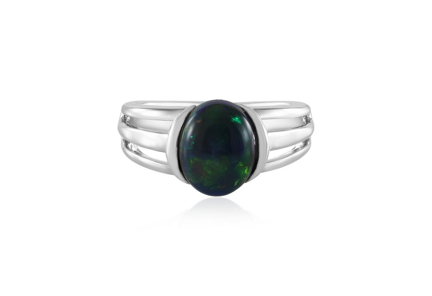 Cavill Solitärring Ring 1,398 ct Opal, 925 Sterling Silber platinbeschichtet Damen (1-tlg) von Cavill