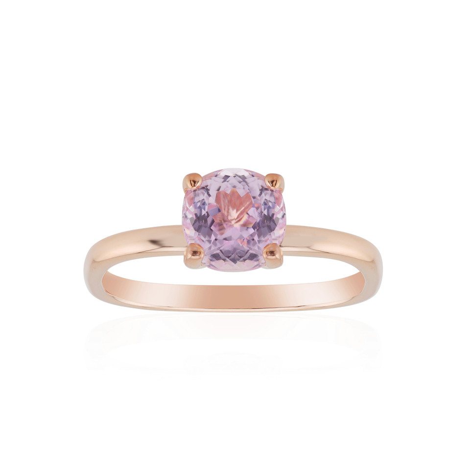 Cavill Solitärring Afghanischer Kunzit Ring aus rosévergoldetem Silber (1-tlg) von Cavill