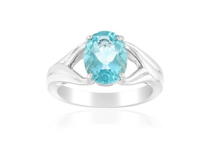 Cavill Solitärring Fluoritring 925 Silber mit 1,615 ct ovalem Blautopas Damen (1-tlg) von Cavill
