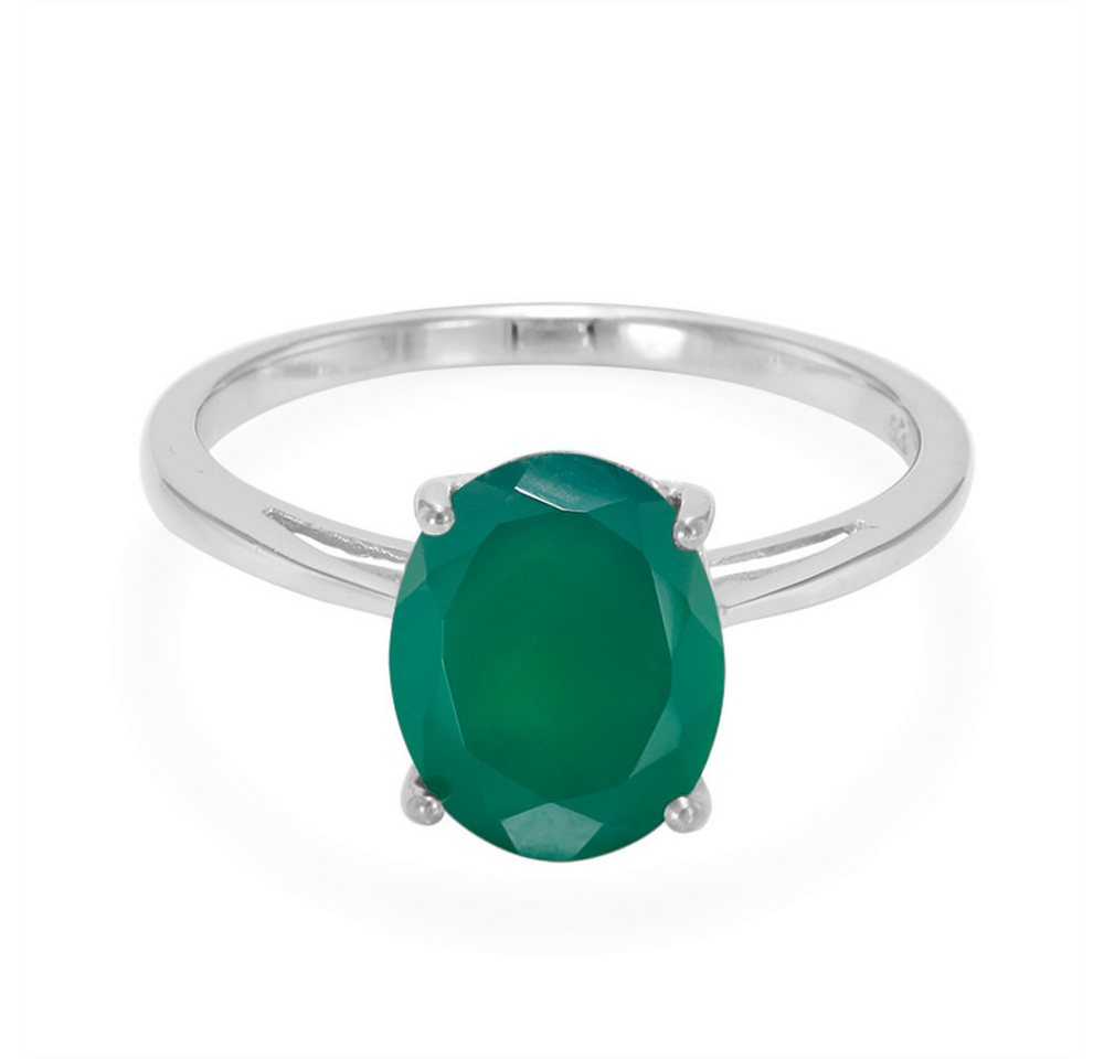 Cavill Solitärring Cavill Ring 2,39 ct grüner Chalzedon Ovalschnitt 925 Silber Damen (1-tlg) von Cavill