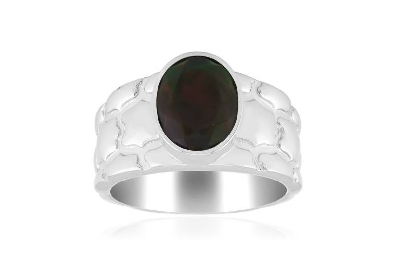 Cavill Solitärring Cavill Opalring 1,54 ct Sterlingsilber platin oval Damen Echtschmuck (1-tlg) von Cavill