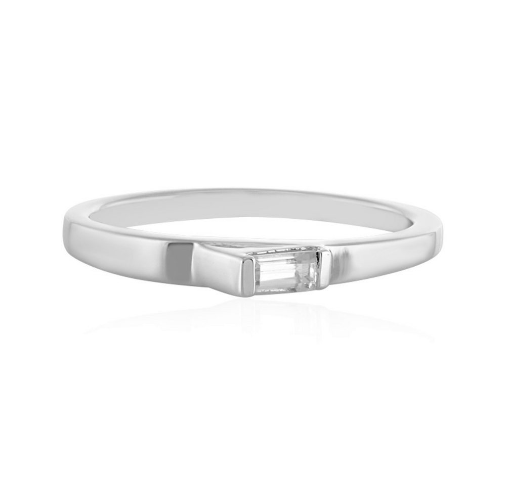 Cavill Solitärring Cavill Ring 0,319 ct Zirkon, Sterlingsilber platinplattiert, modern (1-tlg) von Cavill