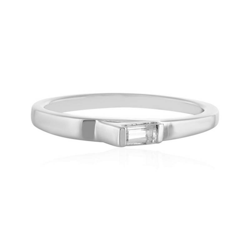 Cavill Solitärring Cavill Ring 0,319 ct Zirkon, Sterlingsilber platinplattiert, modern (1-tlg) von Cavill