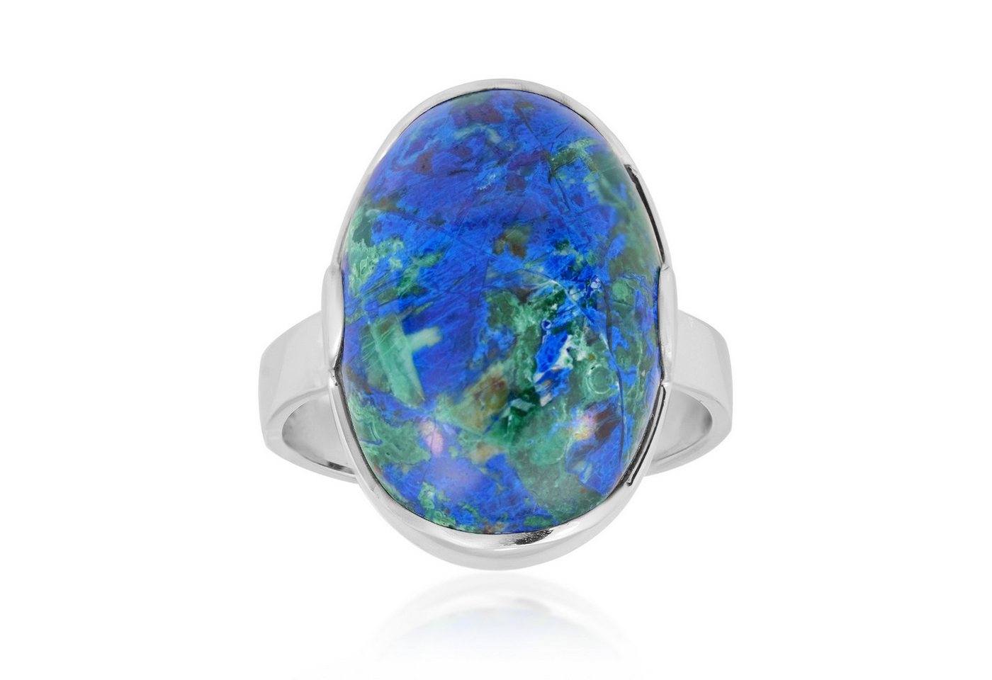 Cavill Solitärring Cavill Ring 15 ct Azurit-Malachit Oval Cabochon Silber Damen (1-tlg) von Cavill