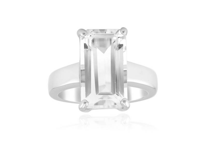 Cavill Solitärring Cavill Ring 5,69 ct Weißer Topas Oktagon Sterling Silber Damen (1-tlg) von Cavill