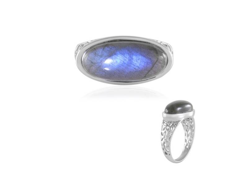 Cavill Solitärring Cavill Ring 6,75 ct blauer Labradorit Oval Cabochon 925 Silber Damen (1-tlg) von Cavill