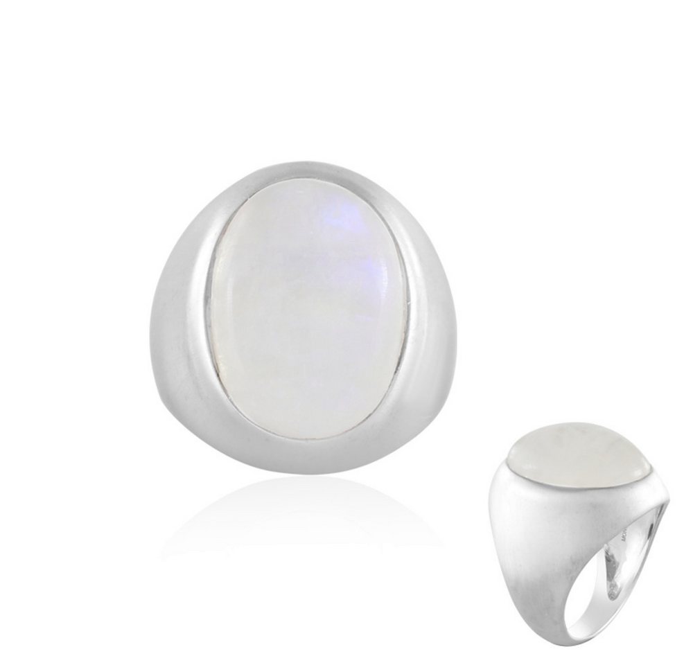 Cavill Solitärring Cavill Ring 8,47 ct Regenbogen-Mondstein, 925 Silber plattiert, Damen (1-tlg) von Cavill