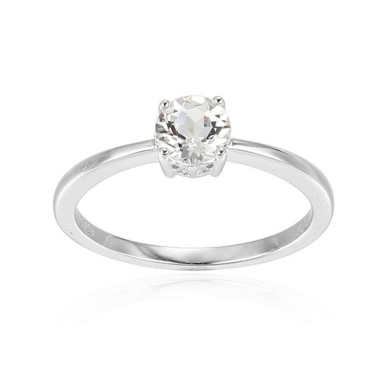 Cavill Solitärring Cavill Ring Weißer Topas 0,43 ct Sterlingsilber Rundschliff elegant (1-tlg) von Cavill