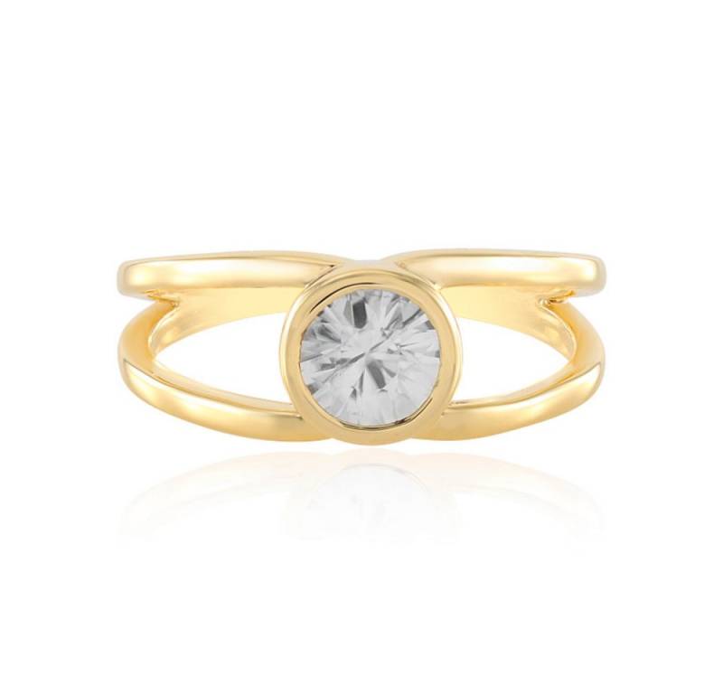 Cavill Solitärring Cavill Zirkonring 1,01 ct Goldplattiert 925 Sterling Silber Damenring (1-tlg) von Cavill