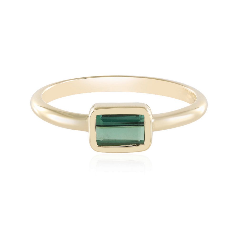 Cavill Solitärring Cavill moderner Ring 0,53 ct grüner Turmalin 375er Gold Damen (1-tlg) von Cavill