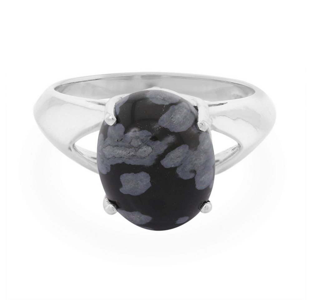 Cavill Solitärring Cavill Ring aus 925 Sterlingsilber mit 3,98 ct Obsidian, Damen (1-tlg) von Cavill