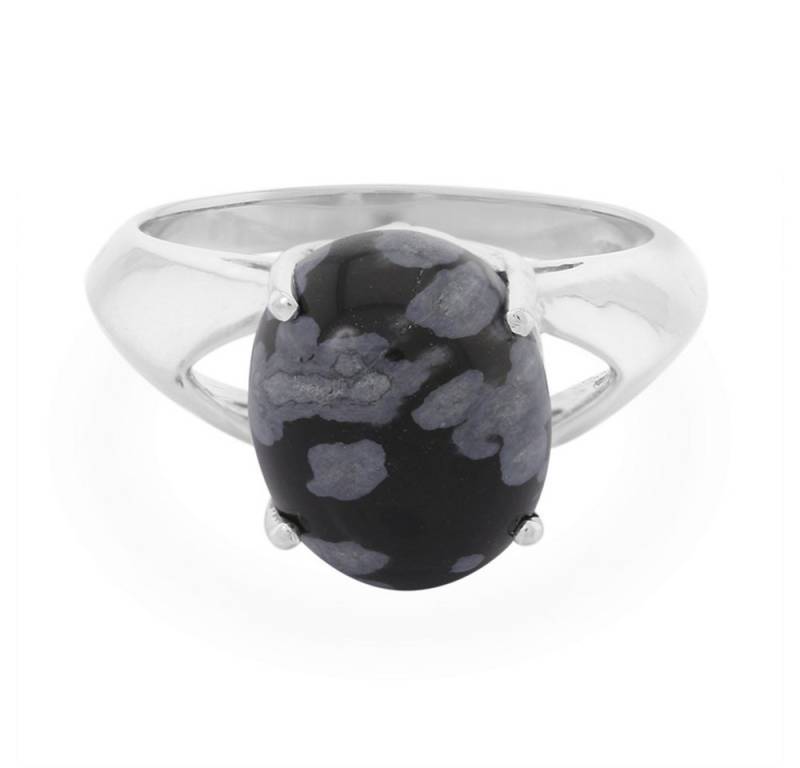 Cavill Solitärring Cavill Ring aus 925 Sterlingsilber mit 3,98 ct Obsidian, Damen (1-tlg) von Cavill