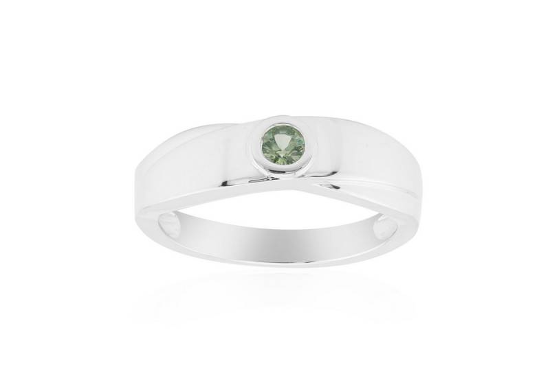 Cavill Solitärring Cavill Silberring 925 mit 0,13 ct grünem Tuléar-Saphir rund (1-tlg) von Cavill