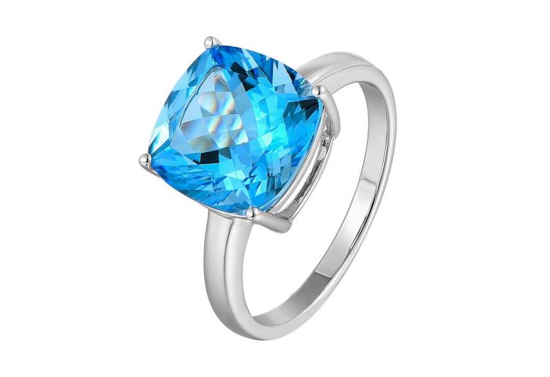 Cavill Solitärring Cavill Marambaia Ring 7,88 ct Topas Kissenschliff 925 Silber Blau (1-tlg) von Cavill