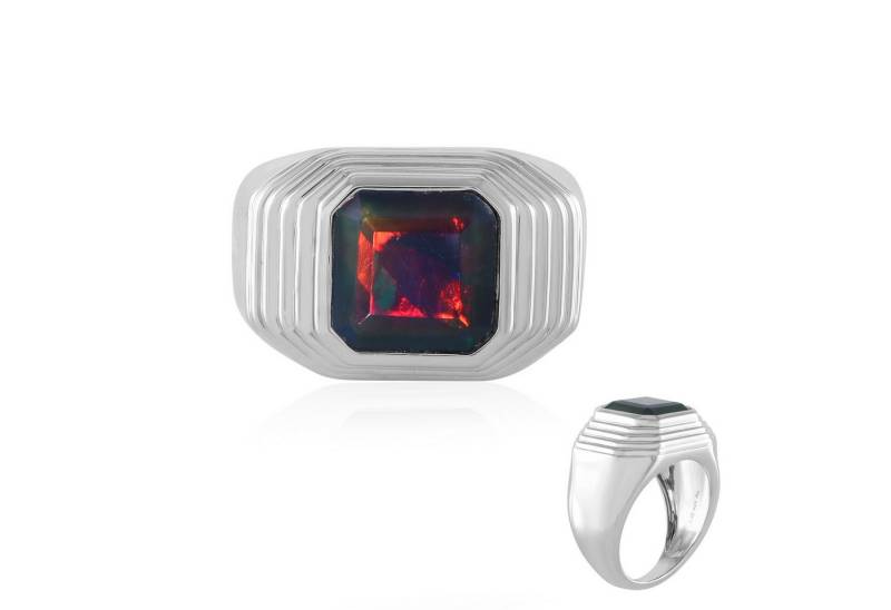 Cavill Solitärring Cavill Opalring 2,30 ct Silber platin. Oktagon Damen Echtschmuck (1-tlg) von Cavill