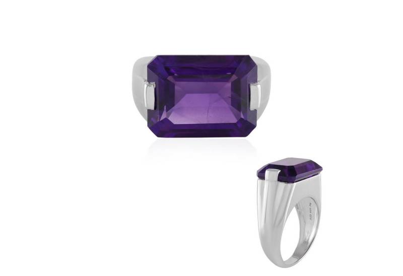 Cavill Solitärring Cavill Ring 9,78 ct Sibirischer Amethyst Sterlingsilber Platin (1-tlg) von Cavill