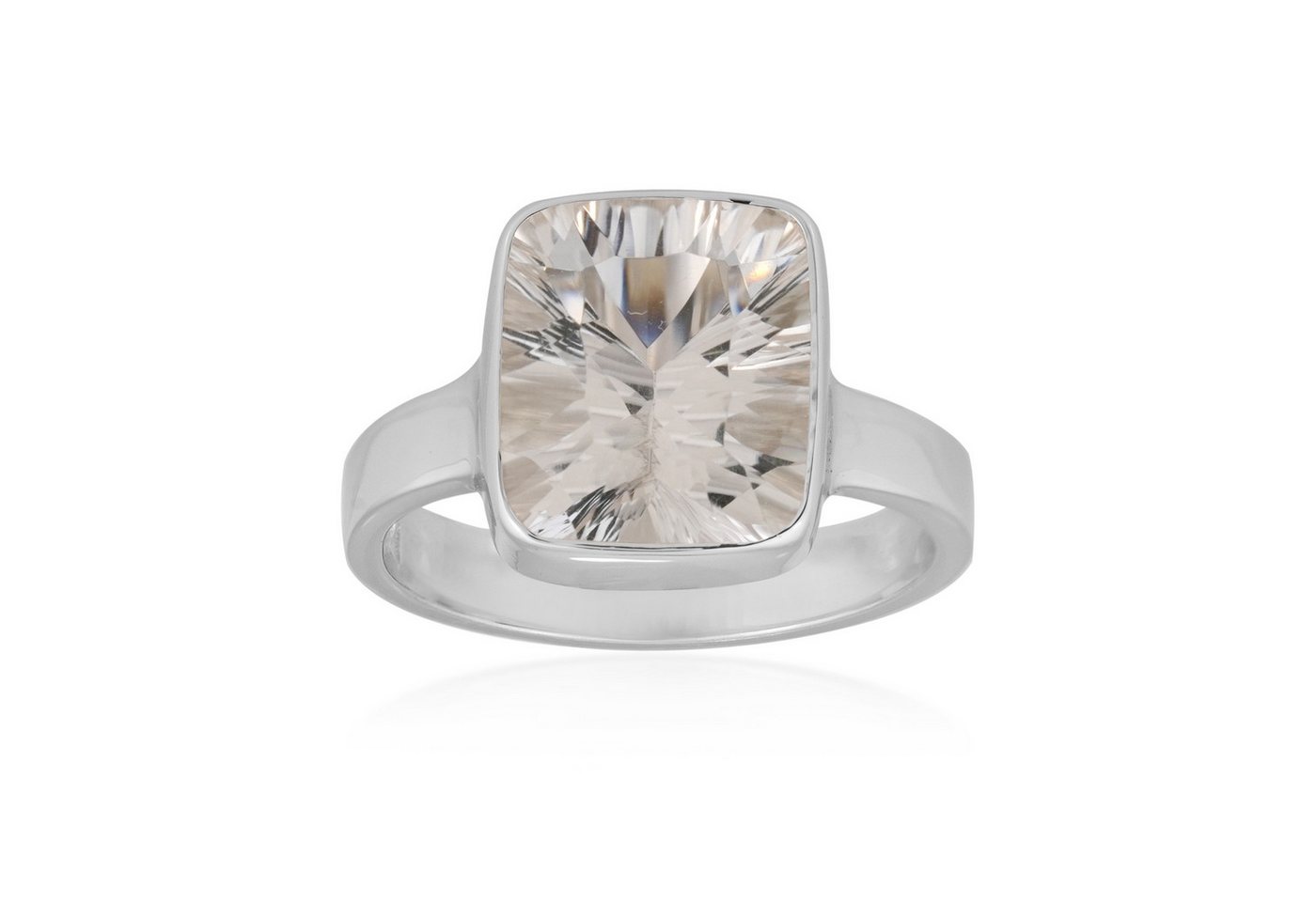 Cavill Solitärring Weißer Quarz 5 ct Ring, Sterlingsilber, Damen, Antiker Schliff (1-tlg) von Cavill