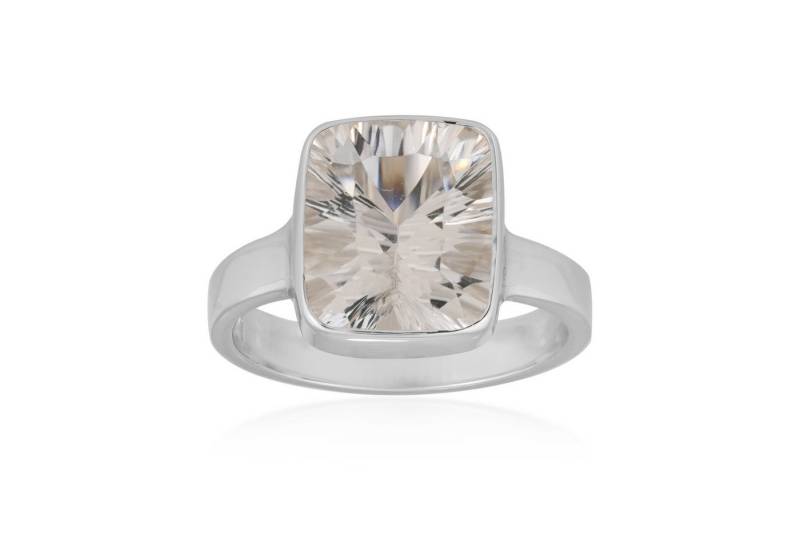 Cavill Solitärring Weißer Quarz 5 ct Ring, Sterlingsilber, Damen, Antiker Schliff (1-tlg) von Cavill