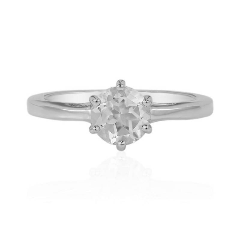 Cavill Solitärring Weißtopas Ring 0,93 ct in 925 Silber, elegant & funkelnd, Damen (1-tlg) von Cavill