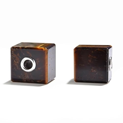 Cavill Tigerauge Silberanhänger 1,35 ct quadratisch 20 mm 925 Sterling Silber eleganter minimalistisch moderner Schmuckanhänger MONOSONO COLLECTION dunkelbraun stilvoll von Cavill