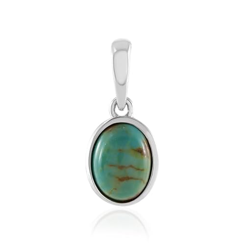 Cavill Tyrone Türkis Silberanhänger 0,83 ct Ovaler Cabochon aus USA 925 Sterling Silber platinierter moderner Schmuck 17x7 mm türkisfarbener Edelstein Cavill Tyrone Türkis Silberanhänger 0,83 ct Ovaler Cabochon aus USA 925 Sterling Silber platinierter moderner Schmuck 17x7 mm türkisfarbener Edelstein von Cavill