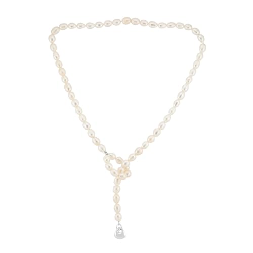 Cavill weiße Süßwasserzuchtperlen Halskette aus 925er Sterlingsilber, 68,5 cm, elegante Perlenkette mit verschiedenen Größen in klassischem Design für Damen Cavill weiße Süßwasserzuchtperlen Halskette aus 925er Sterlingsilber, 68,5 cm, elegante Perlenkette mit verschiedenen Größen in klassischem Design für Damen von Cavill