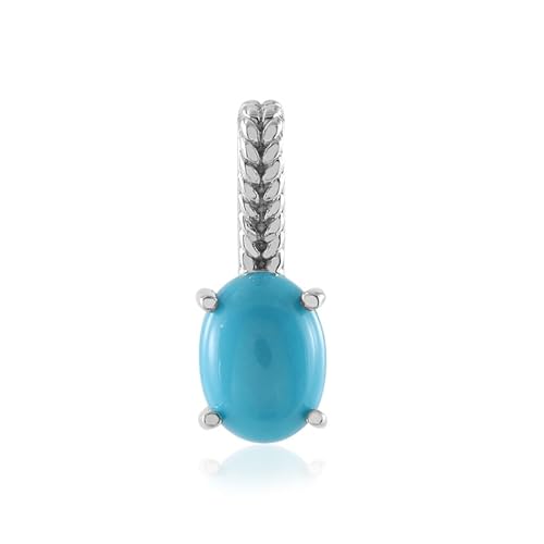 Eleganter Dornröschen Türkis Anhänger - 0,855 Karat Cabochon Schmuckstück in Platiniertem 925er Sterlingsilber - Exklusiver Edelstein aus den USA - Perfekt für Alltag und Abendgarderobe Eleganter Dornröschen Türkis Anhänger - 0,855 Karat Cabochon Schmuckstück in Platiniertem 925er Sterlingsilber - Exklusiver Edelstein aus den USA - Perfekt für Alltag und Abendgarderobe von Cavill