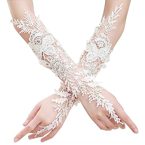 CavspkArt Damen Spitze Handschuhe,Weiß Fingerlos Spitze Handschuhe,Elegant Braut Frauen Spitzenhandschuhe für Hochzeit Party Handschuhe CavspkArt Damen Spitze Handschuhe,Weiß Fingerlos Spitze Handschuhe,Elegant Braut Frauen Spitzenhandschuhe für Hochzeit Party Handschuhe von CavspkArt