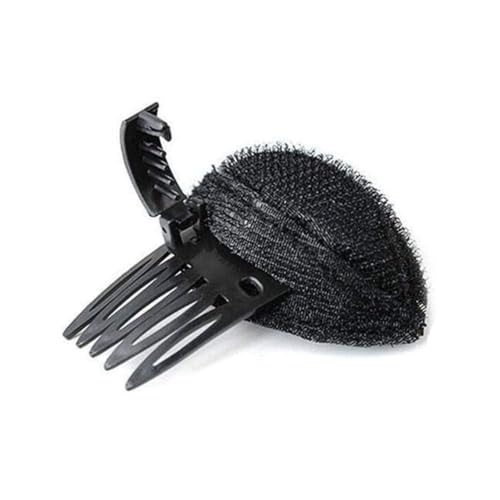 Schwarze Puff-Haarkissen, Volumenclips, flauschiges Haarpolster, Schwamm-Clip, Dutt-Kamm und Bump It Up Haar-Basis-Set für Frauen und Mädchen, Clips und Haarspangen, DIY-Haarstyling-Werkzeuge von Cawhui