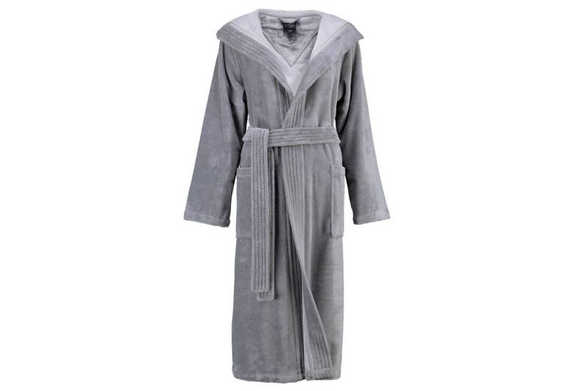 Cawö Home Bademantel Cawö Home Damen Bademantel Kapuze Doubleface 802-73 graphit, Baumwolle-Mischgewebe von Cawö Home