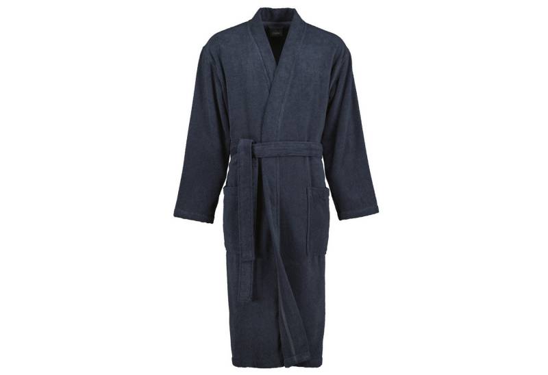 Cawö Home Bademantel Cawö Home Herren Bademantel Kimono Luxury 828-17 blau Uni-Design von Cawö Home