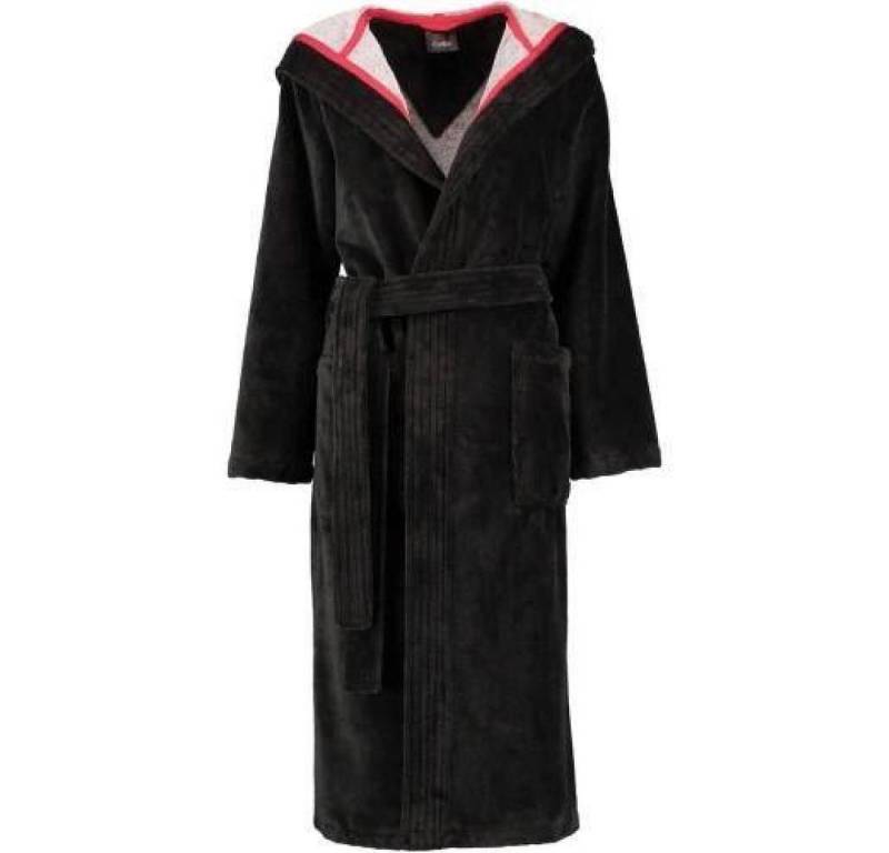 Cawö Home Bademantel Damen Kapuze Doubleface 830 in Lava, 120 cm, Baumwollemischgewebe, Kapuze und Bindegürtel, mit Bindegürtel von Cawö Home