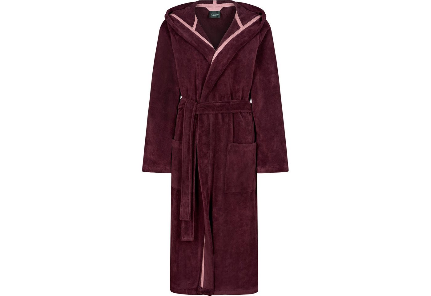 Cawö Home Damenbademantel Cawö Home 825 Kapuze Velours, Kapuze, 80% Baumwolle, 20% Polyester - Innenseite: 100% Baumwolle von Cawö Home