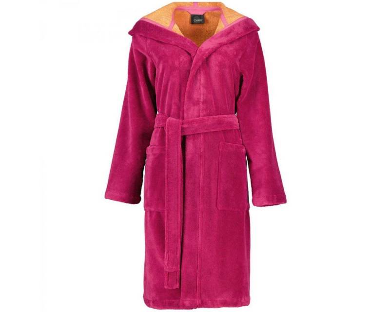 Cawö Bademantel Damen Bademantel mit Kapuze Doubleface Pink Orange (Größe 36/38) von Cawö