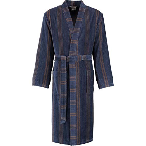 Cawö Bademantel Herren Kimono extraleicht 2508 Farbe blau Größe 50 von Cawö