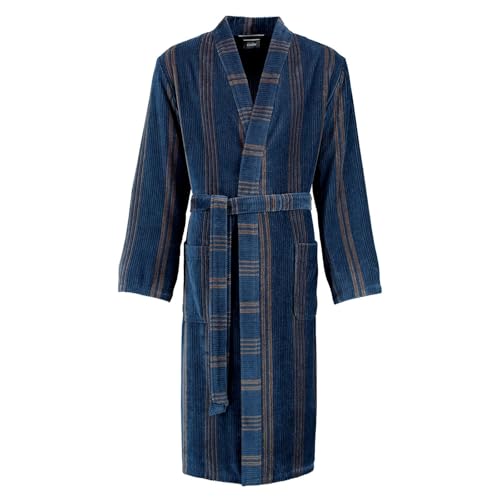 Cawö Bademantel Herren Kimono extraleicht 2508 Farbe blau Größe 54 von Cawö