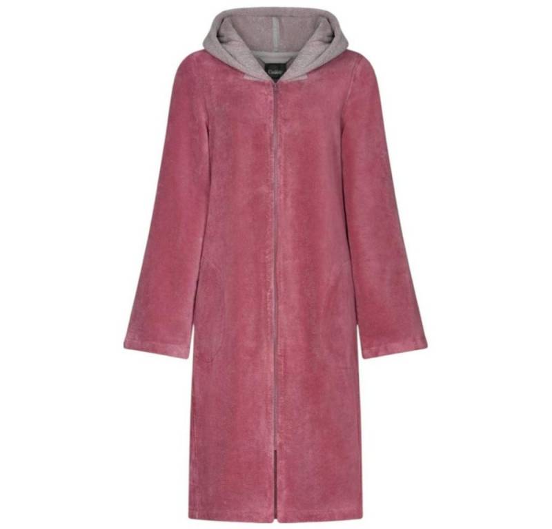 Cawö Bademantel Kurzmantel mit Kapuze 841, 100 cm, 65% Polyester, 35% Baumwolle - Innenseite: 100% Baumwolle, Kapuze, Tacshen, Reißverschluss von Cawö