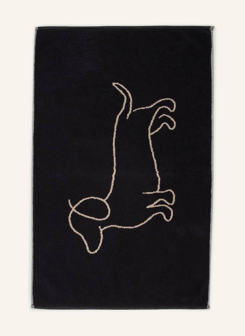 Cawö Badematte We Love Dogs schwarz von Cawö