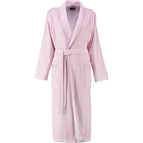 Cawö Damen Bademantel Saunamantel Walk Velours Qualität weiß/rosa Gr. 40 von Cawö