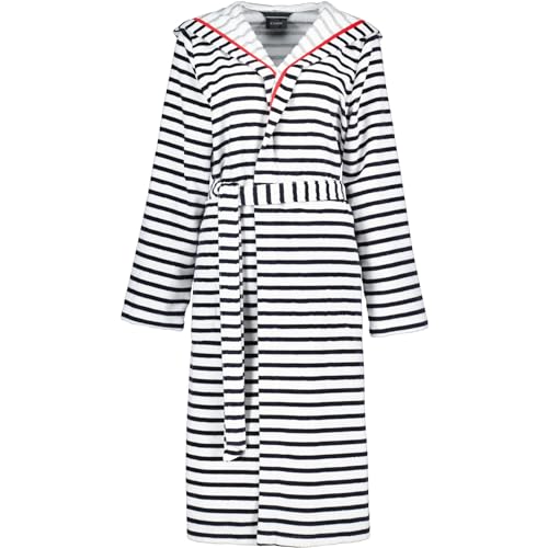 Cawö Home Bademäntel Damen Kapuze Streifen 1243 schwarz-weiß - 96 S von Cawö