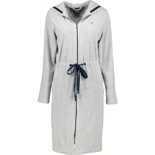 Cawö Home Bademäntel Damen Kurzmantel mit Kapuze Active 821 grau-melange-navy - 71 S von Cawö