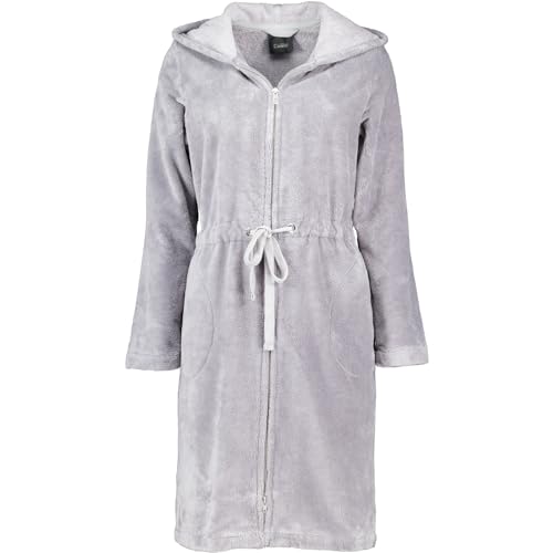 Cawö Home Bademäntel Damen Kurzmantel mit Kapuze Home 822 graphit - 73 XS von Cawö