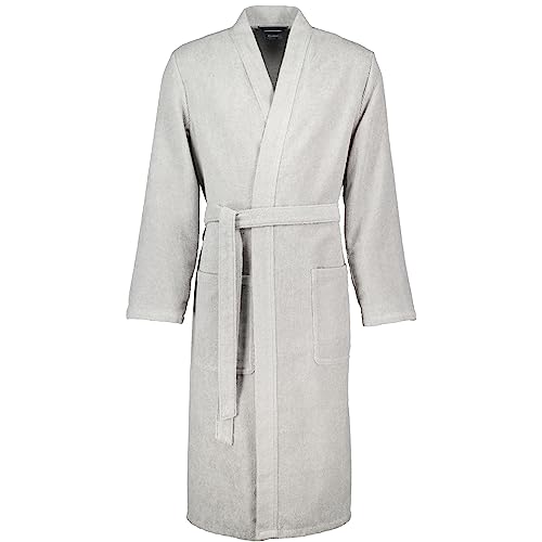 Cawö Home Bademäntel Herren Kimono Struktur 5509 stein - 727 L von Cawö